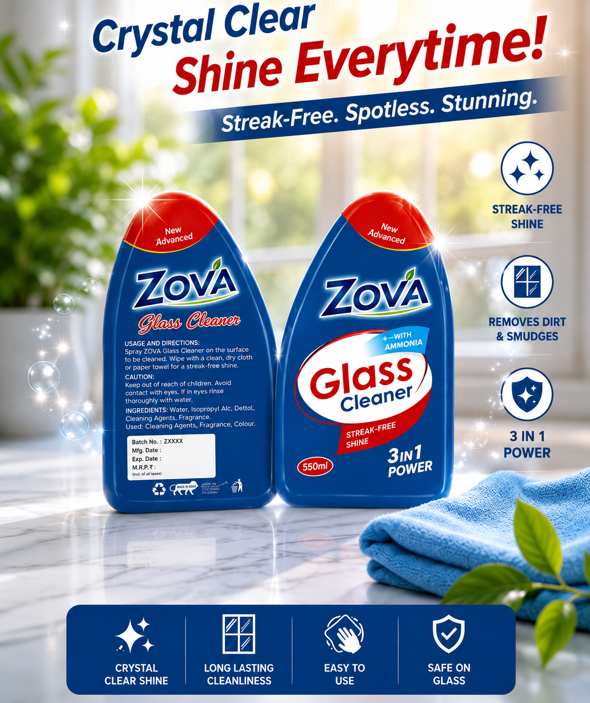ZOVA Glass Cleaner - Image 3